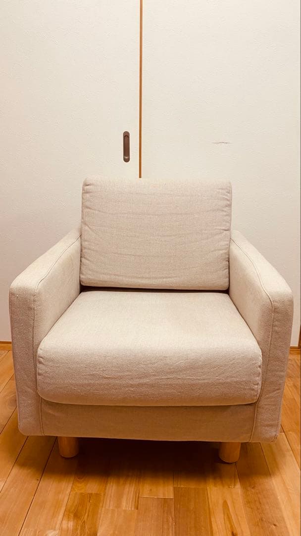無印良品 カバー付きソファ本体・スリムアーム・ 1シーター・ウレタンクッション