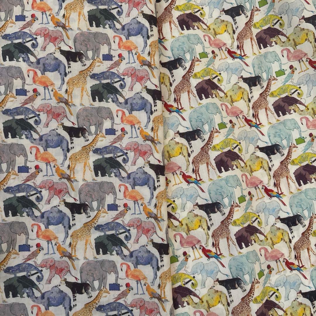 ウキョウ様　プルオーバーM半袖×2 リバティ Queue for the Zoo