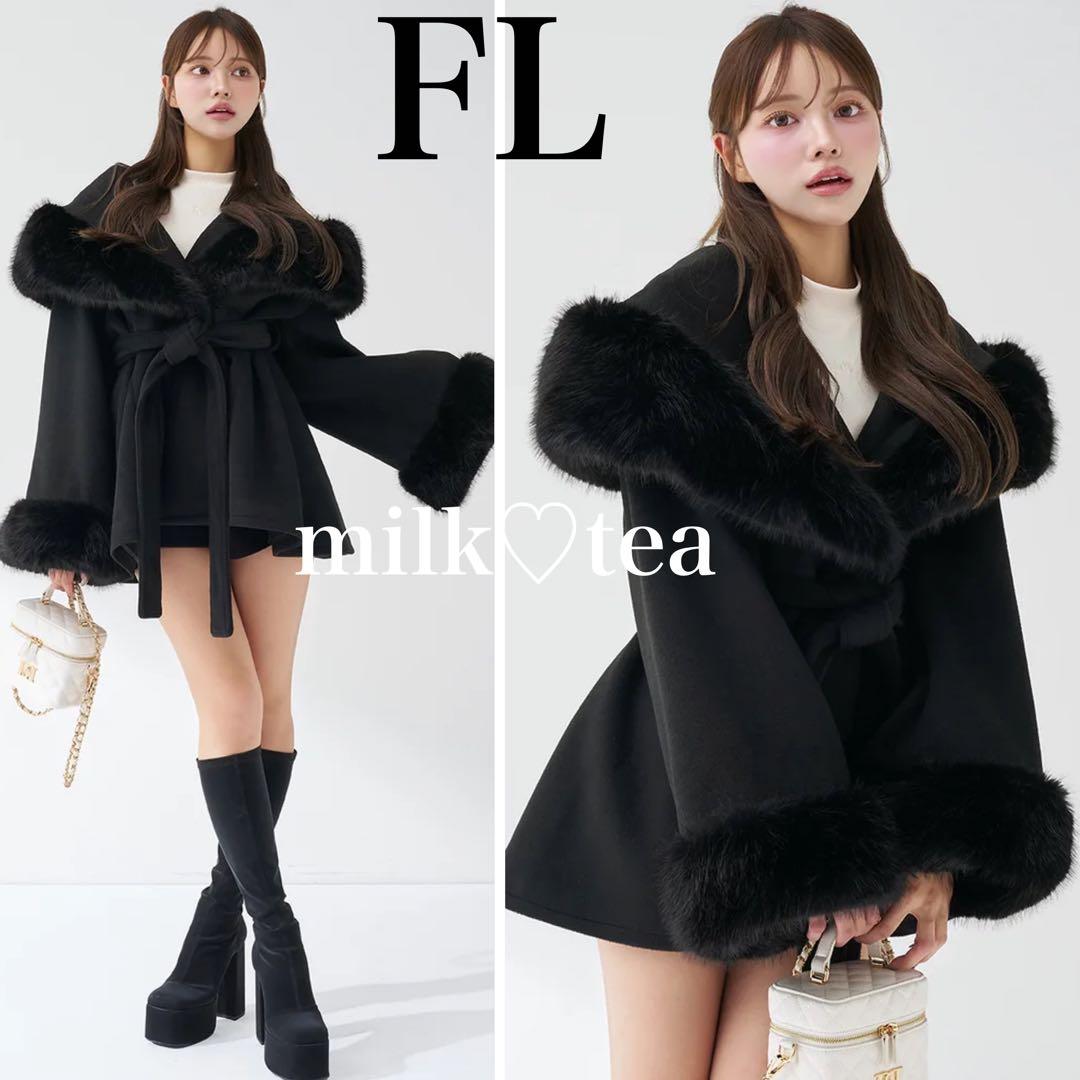 新品タグ付 ダーリッチ FL ウエストベルトプリンセスラインコート ノベルティ