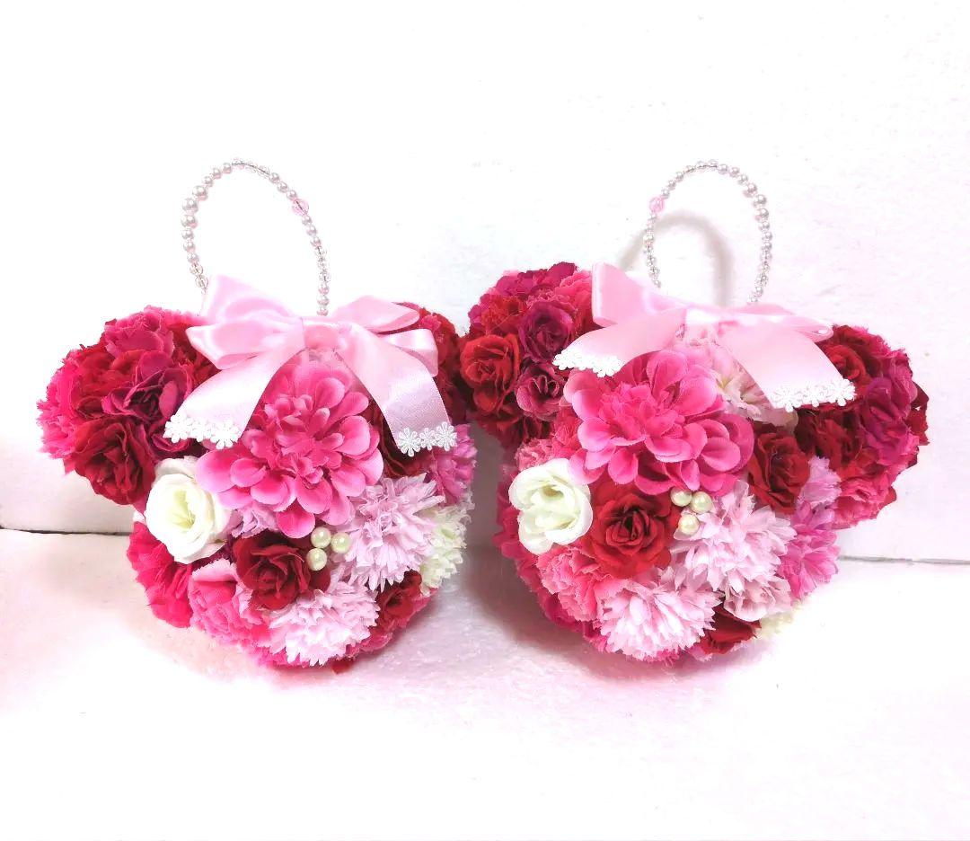 rose red２個オーダーブーケ完成