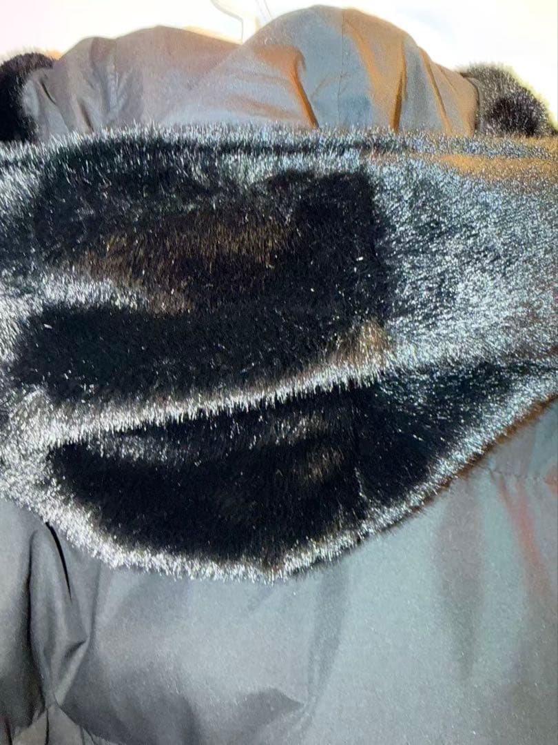 Arpege story ファーフード付きMINOTECH中綿コート ブラック