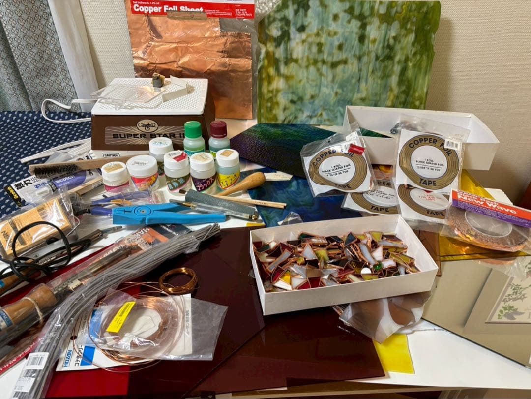 【ステンドグラス】ガラス工芸材料と工具セット