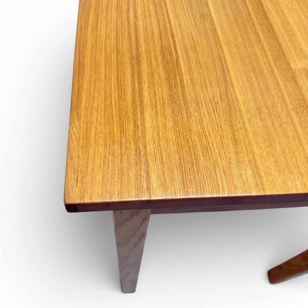 無印良品　無垢材　タモ　デスク　学習机　引き出し付き　北欧