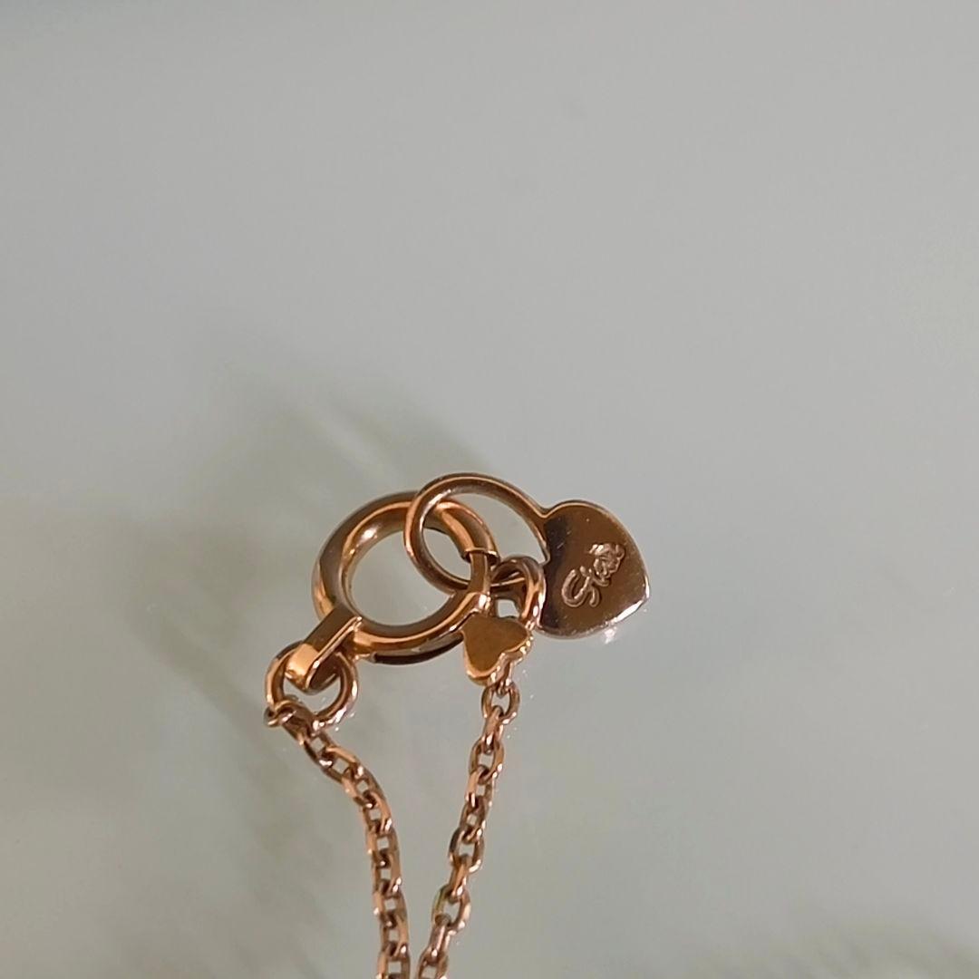 スタージュエリー　K10 PG　ハート　ダイヤモンド　パヴェ　ブレスレット