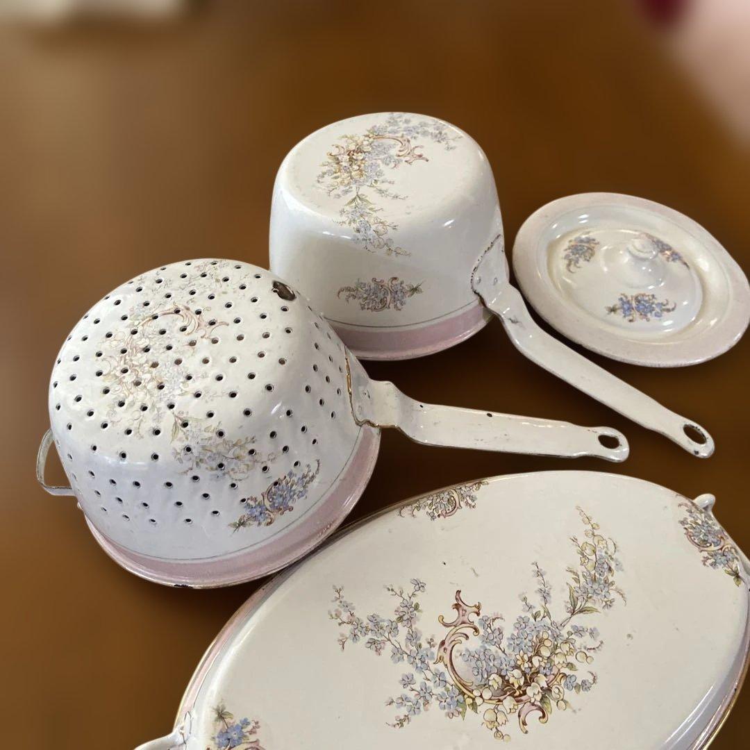 フランスアンティークホーロー