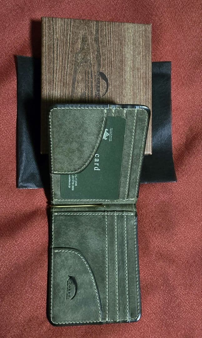 CORBO レザー マネークリップ ネイビー