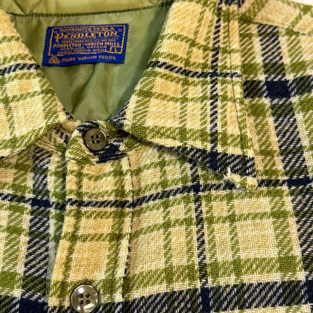 60s-70s Pendleton ボードシャツ　ウールシャツ　USA製　L