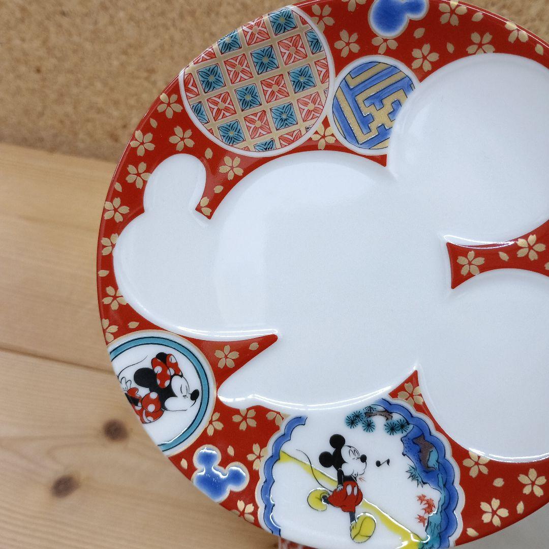 九谷焼　ディズニー　ミッキー　シルエット　皿　5枚セット