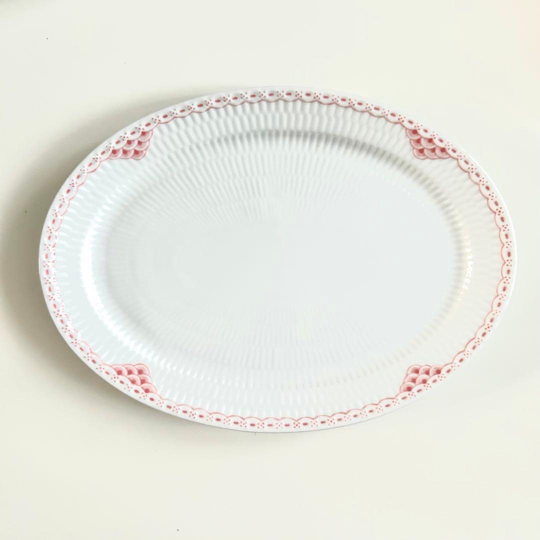 新品 ロイヤルコペンハーゲン コーラル レース オーバル 28cmプリンセス