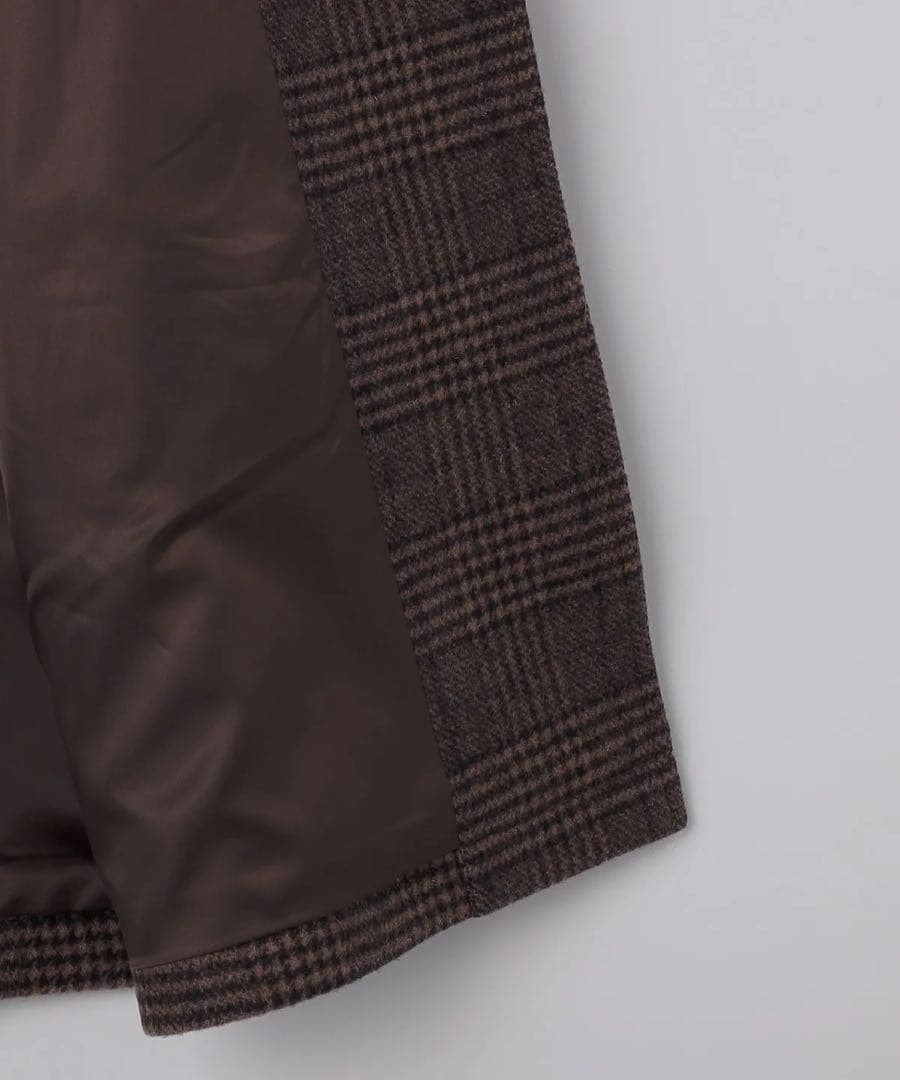 SHIPS 『新品☆ホロウ ウール ステンカラーコート ブラウン』Lサイズ