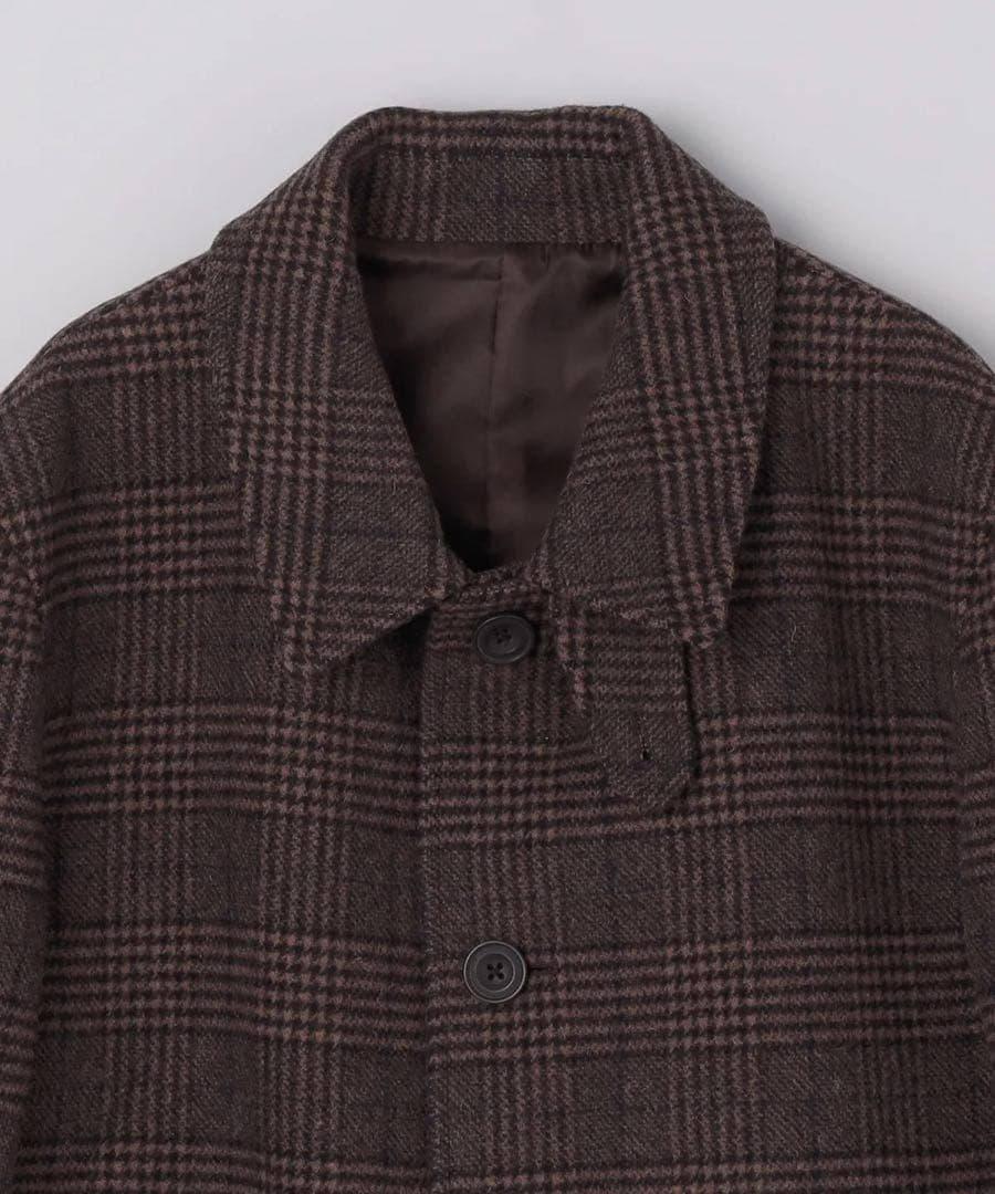 SHIPS 『新品☆ホロウ ウール ステンカラーコート ブラウン』Lサイズ