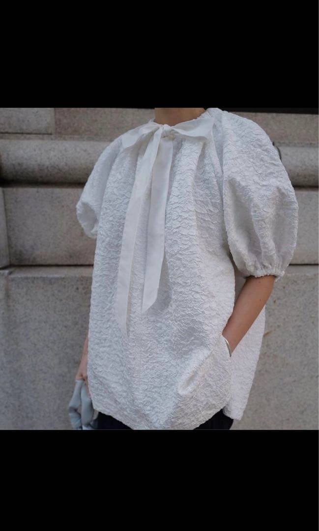 [未使用タグ付] マチャット machatt ジャガードリボントップス ホワイト