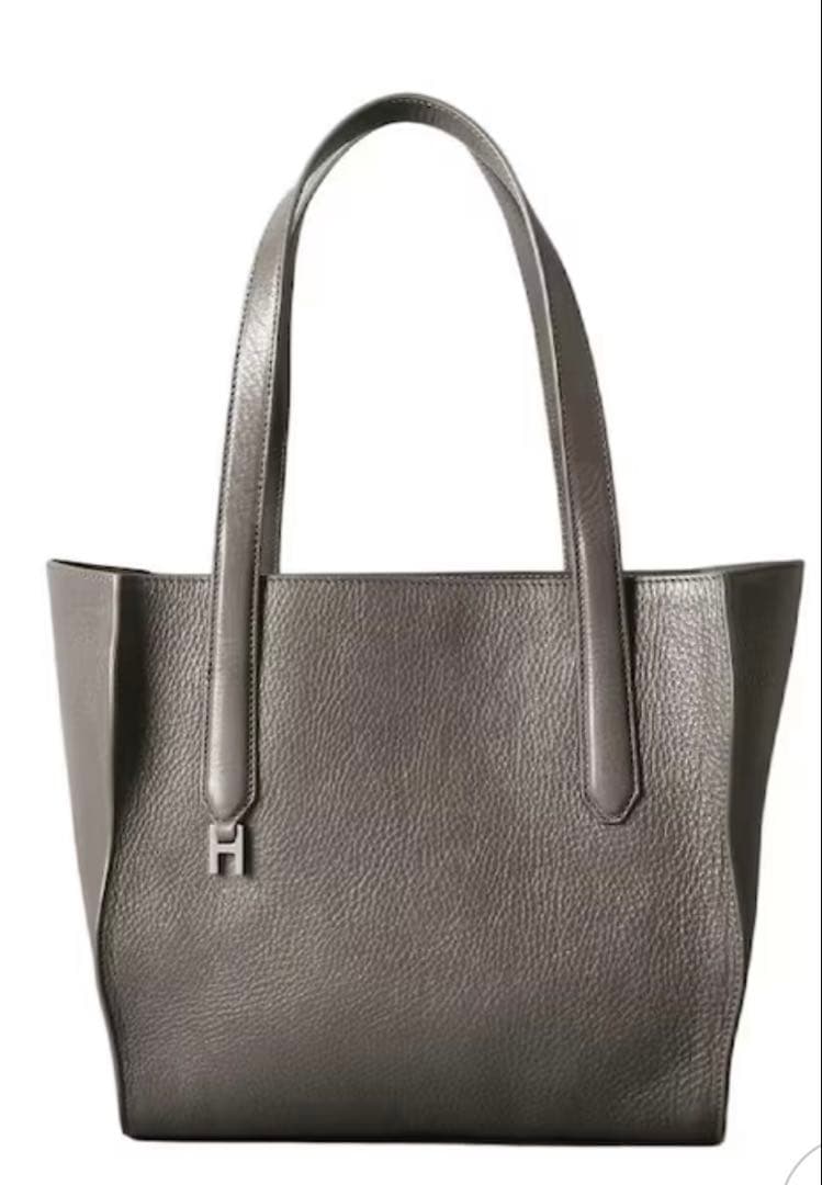 美品✳︎HIROFUヒロフ✳︎ヌーヴォラ✳︎レザートートバッグ M 本革✳︎グレー