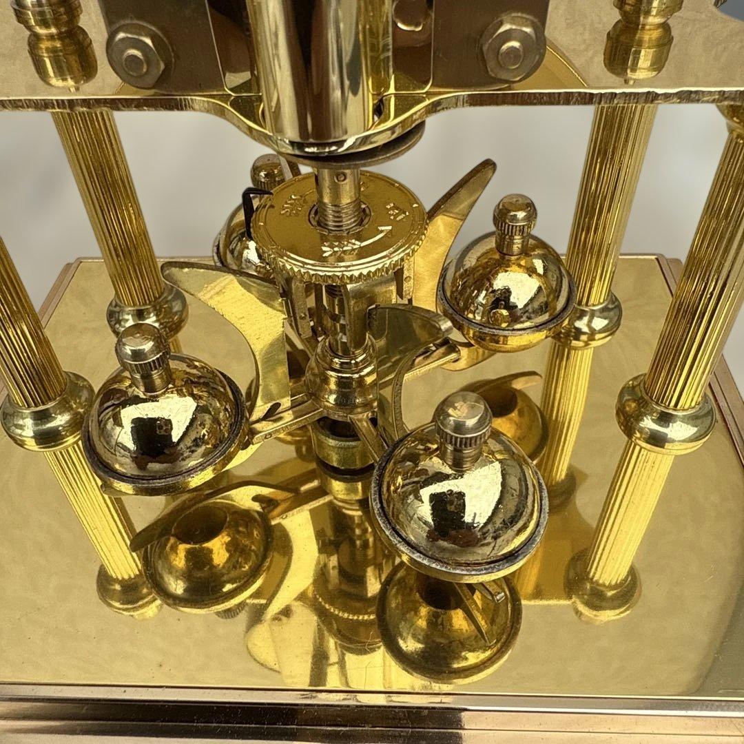 Master 400-Day 置時計 ガラス製 金色　ゼンマイ巻き式　レトロ