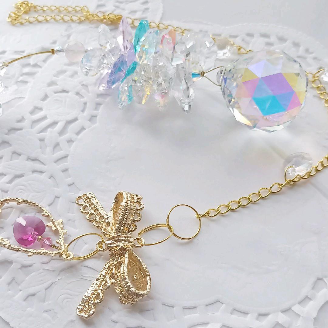 サンキャッチャー♡ハンドメイド「アスフールオーロラとパステルカラー♡」