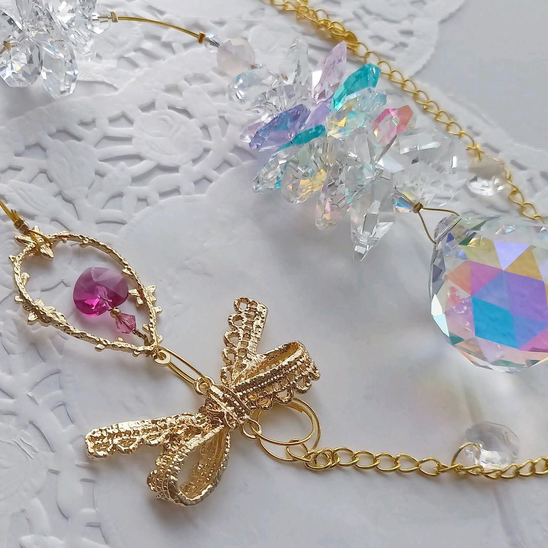 サンキャッチャー♡ハンドメイド「アスフールオーロラとパステルカラー♡」