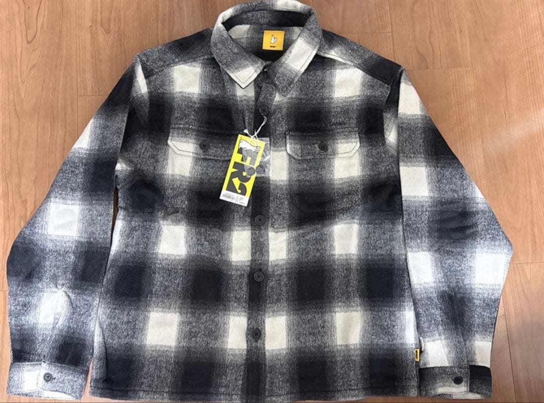 FR2 Shaggy Check CPO Shirt ブラック M