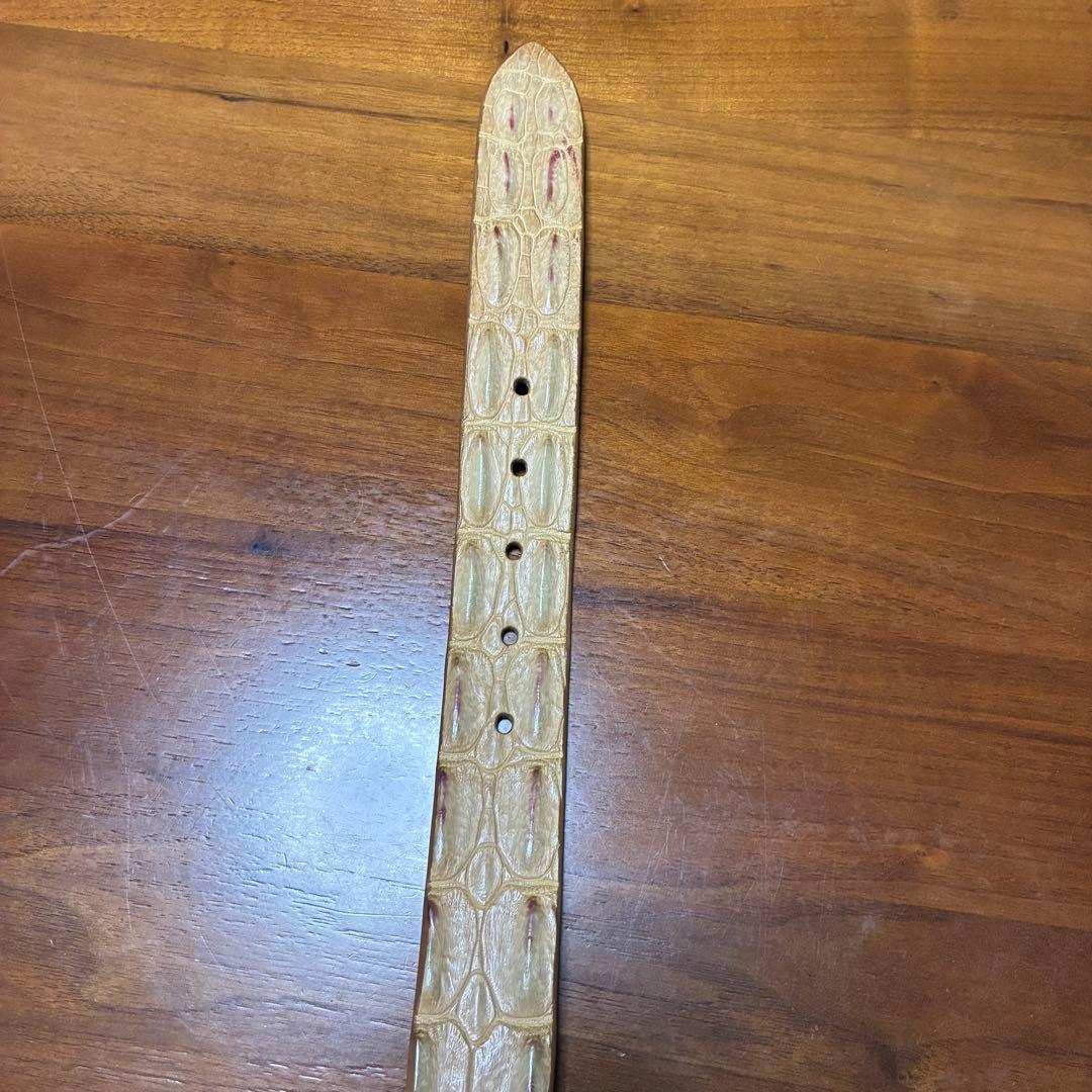 【新品未使用】 post&co リアルクロコダイルレザーベルト