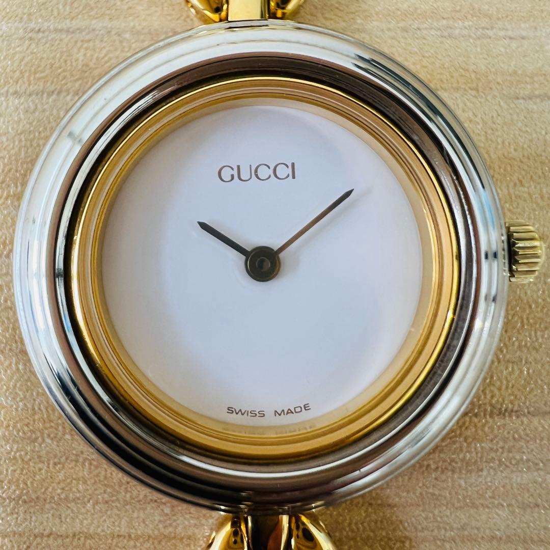 稼働美品 グッチ チェンジベゼル 11/20.2 6色 ゴールド