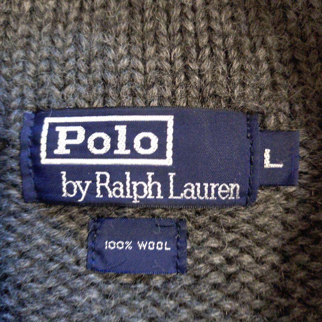 ☆ラルフローレン 上品なグレー厚手の カーディガンL〜LL