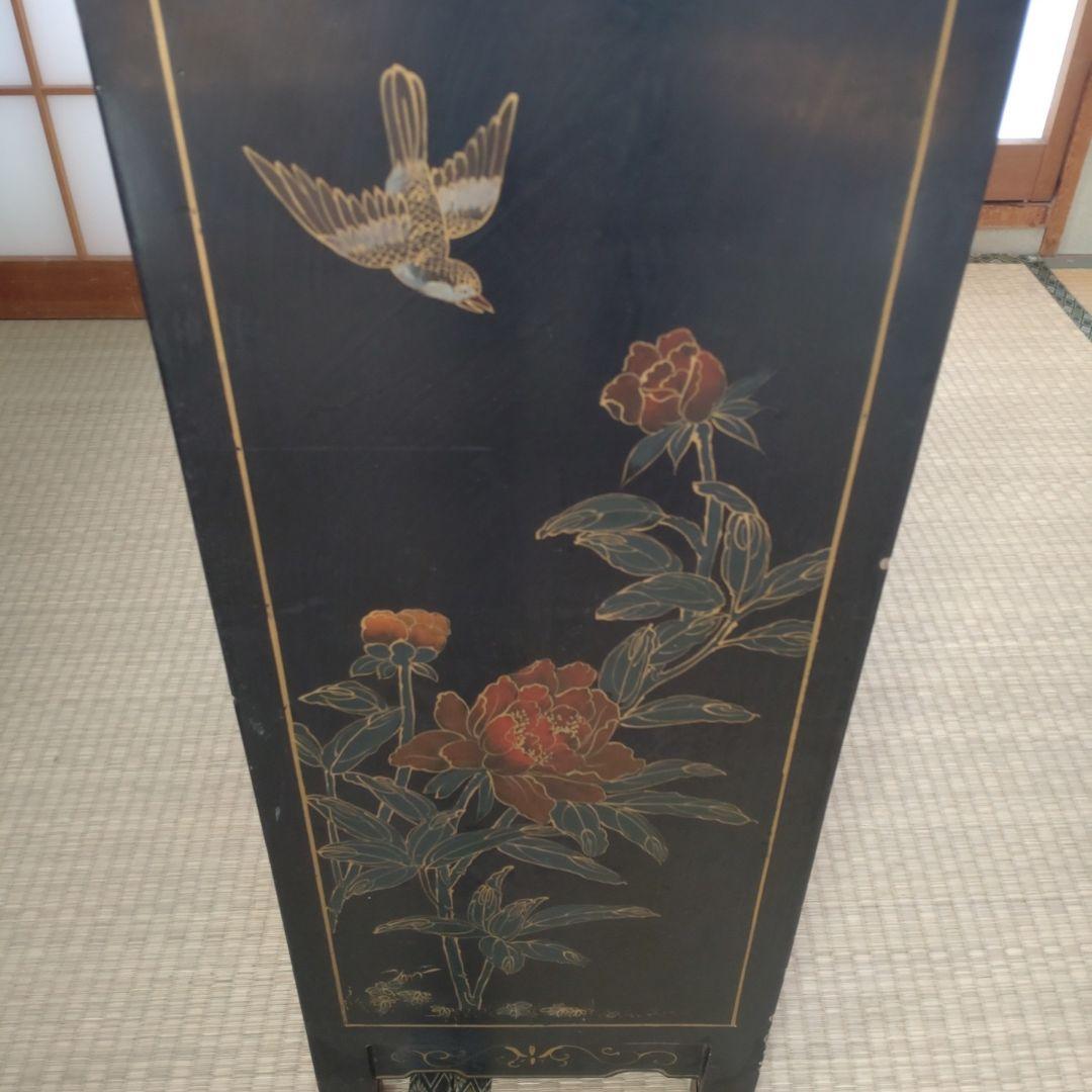 中国家具 キャビネット　花鳥　中国古玩 玉石 石細工 アンティーク