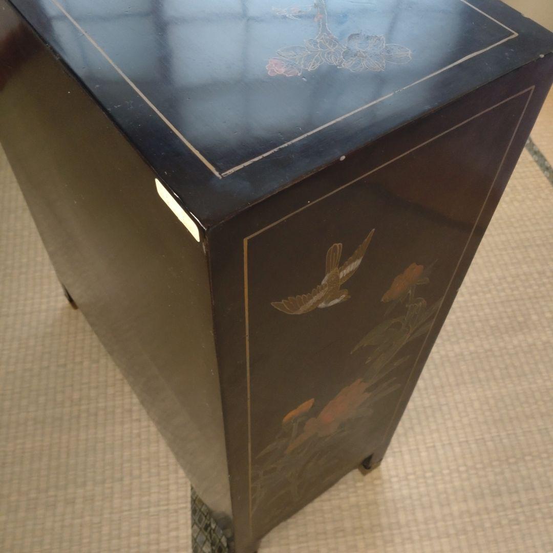 中国家具 キャビネット　花鳥　中国古玩 玉石 石細工 アンティーク