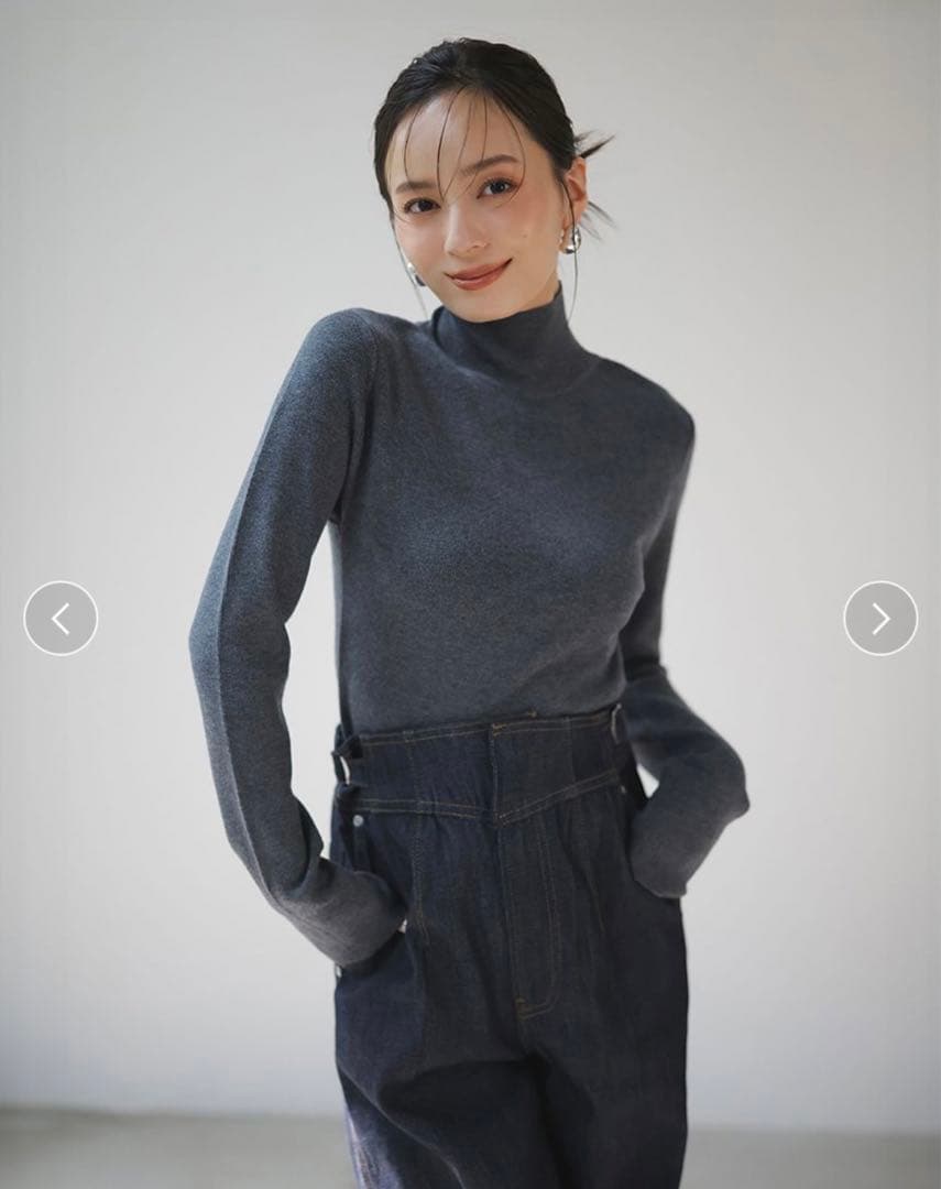 anuans バックオープンニットトップス/カップイン