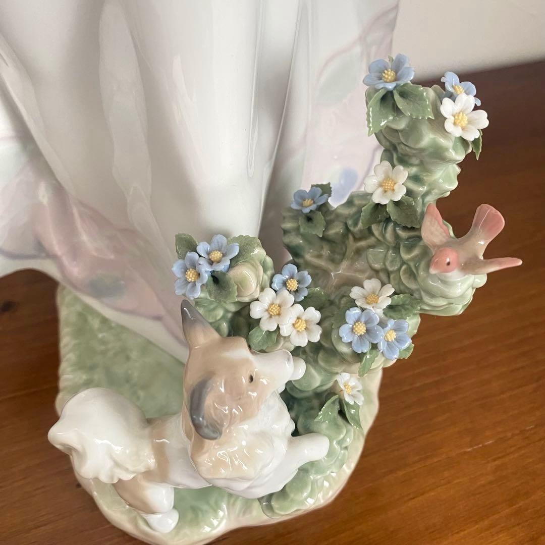 LLADRO リヤドロ 『 女性と犬 』 置物 高さ37㎝ ‼︎