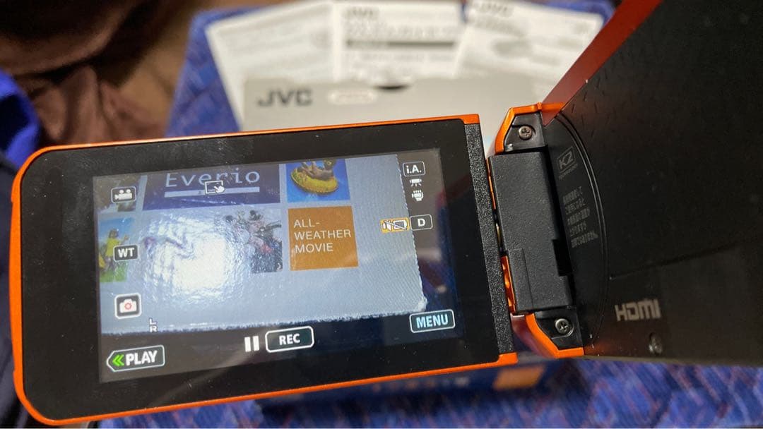 花*吉様 JVC Everio GZ-R300D 防水ビデオカメラ オレンジ