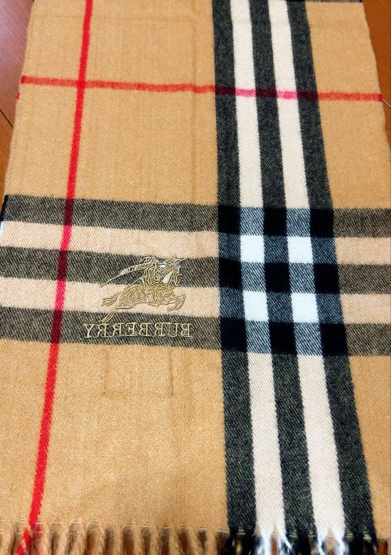 バーバリー　BURBERRY マフラー　バーバリーチェック　カシミヤ　シルク