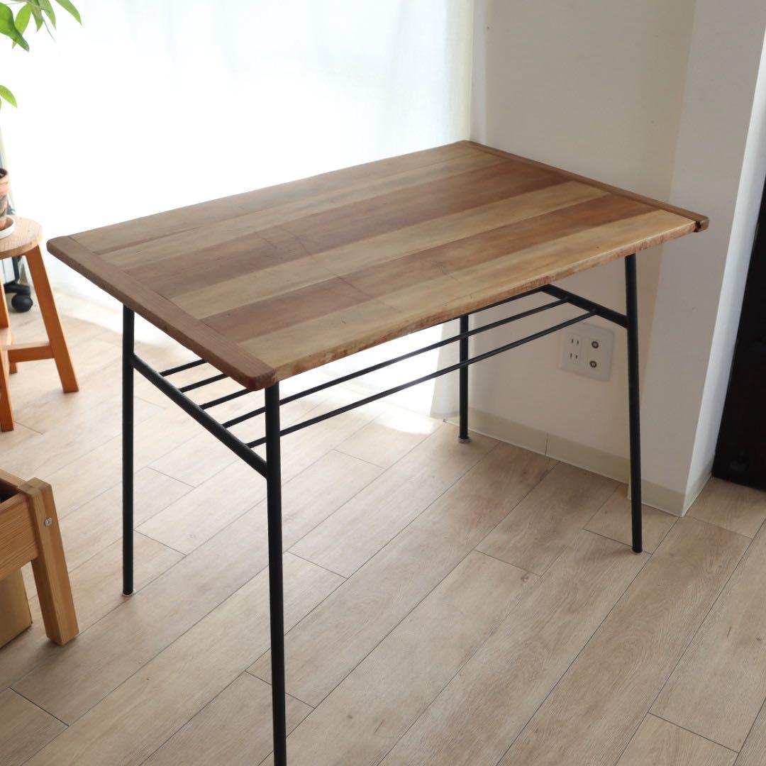 益子古道具店の木製家具リメイクダイニングテーブル