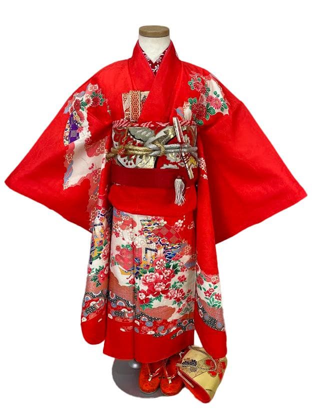 正絹 七五三 女の子 7歳 セット