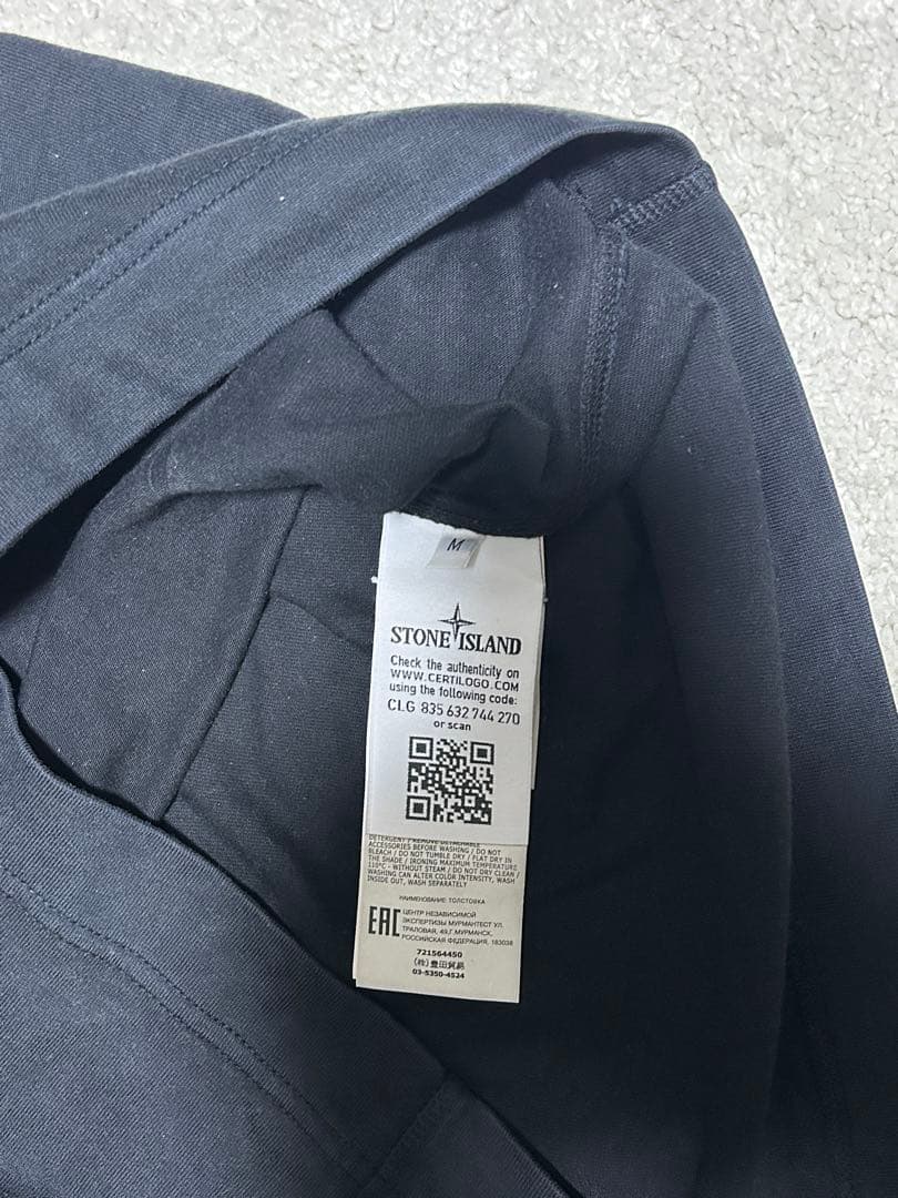 STONE  ブラック ロンT Tシャツ