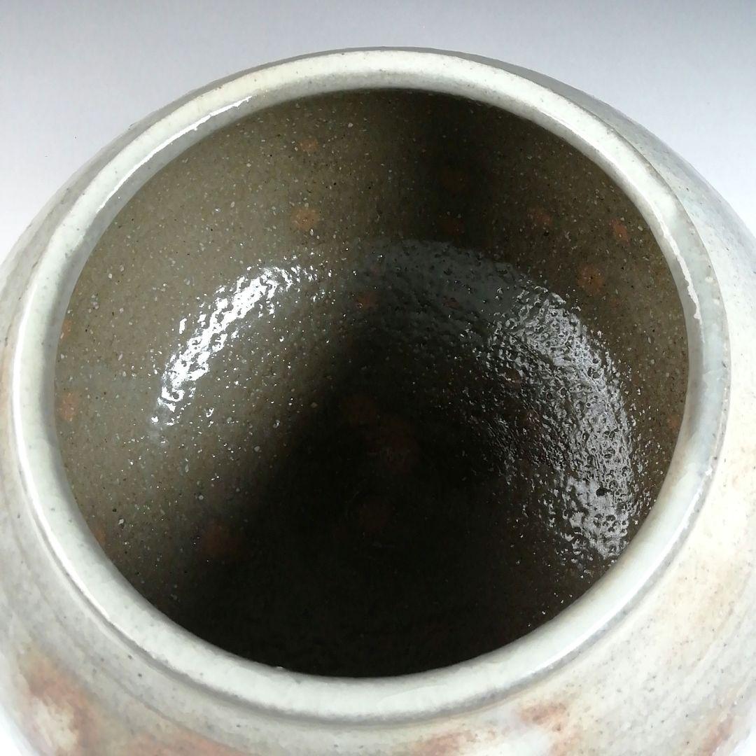 Ｔ８４３　水指　『粉引水指』『奥村考山 造』　共箱　茶道具