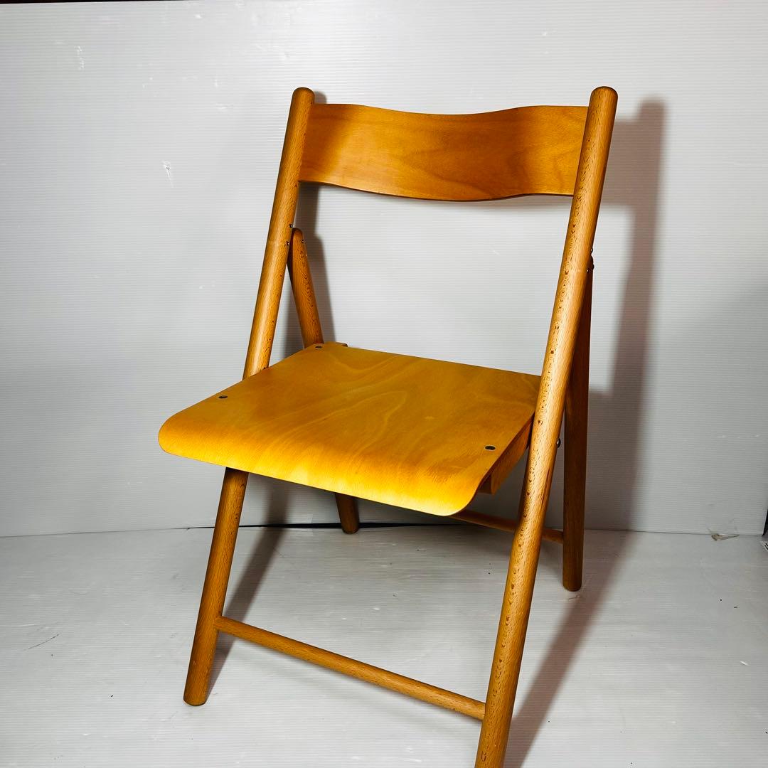 【良品】無印良品 良品計画 廃盤折り 畳み椅子ブナ木材 フォールディングチェア