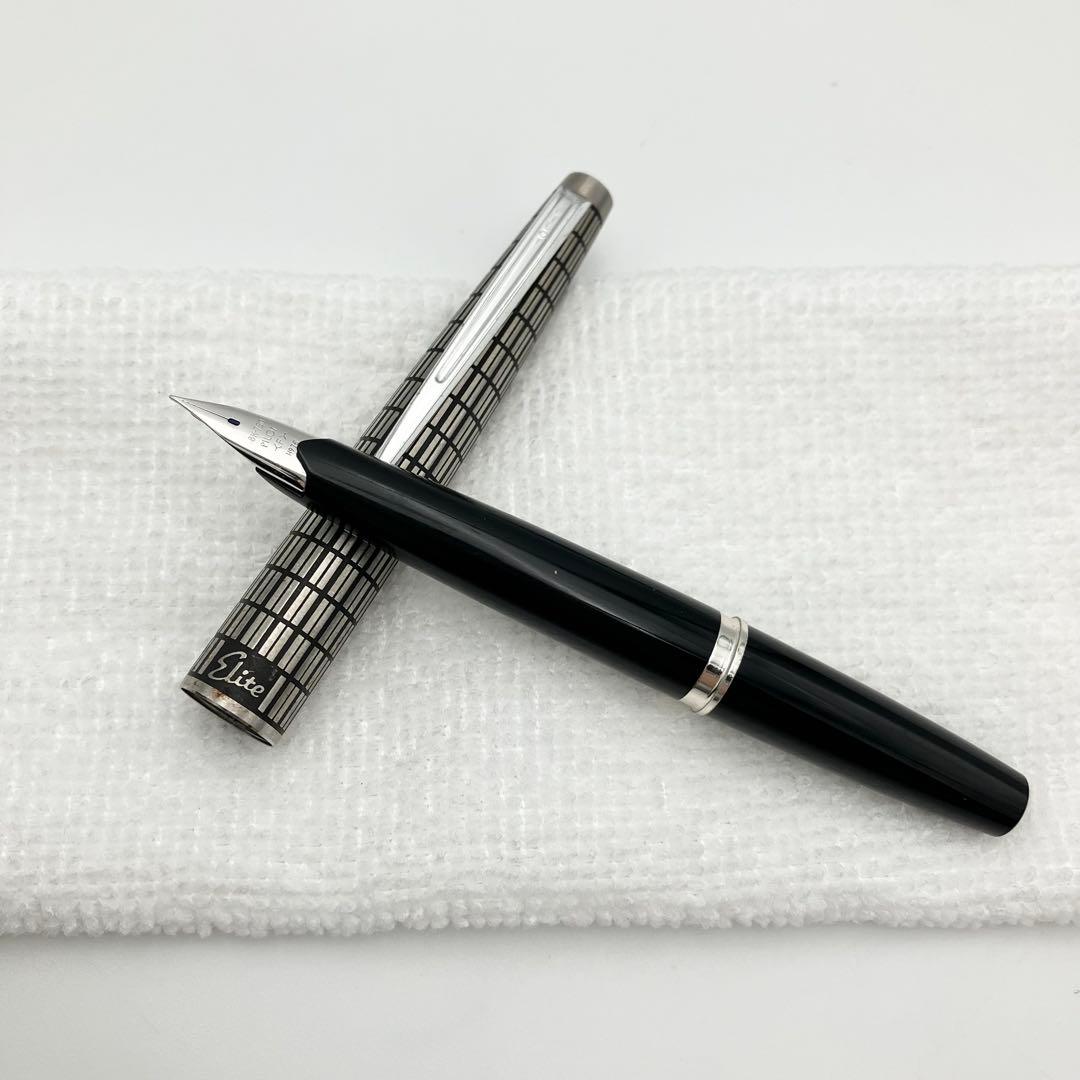 PILOT　パイロット 万年筆　Elite　エリート 格子柄　18Kー750　F