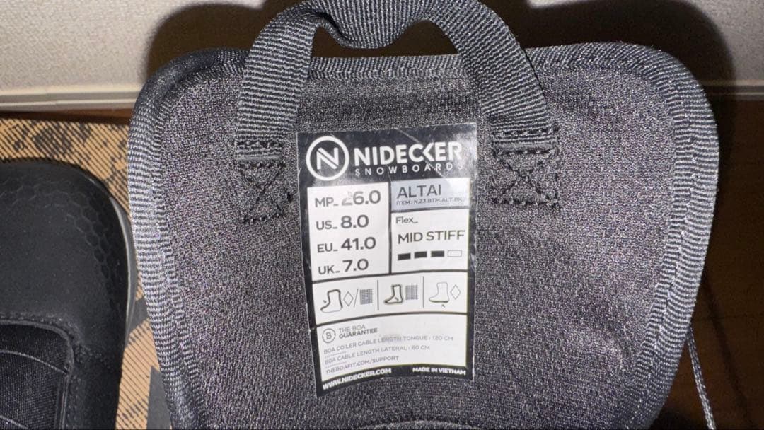 【Kate】NIDECKER ALTAI 26.0㎝ 24-25 BK