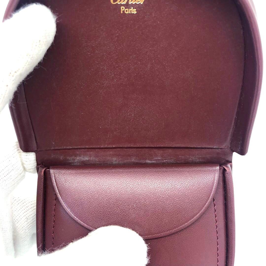 未使用級✨カルティエ レザー　ケース ボルドー