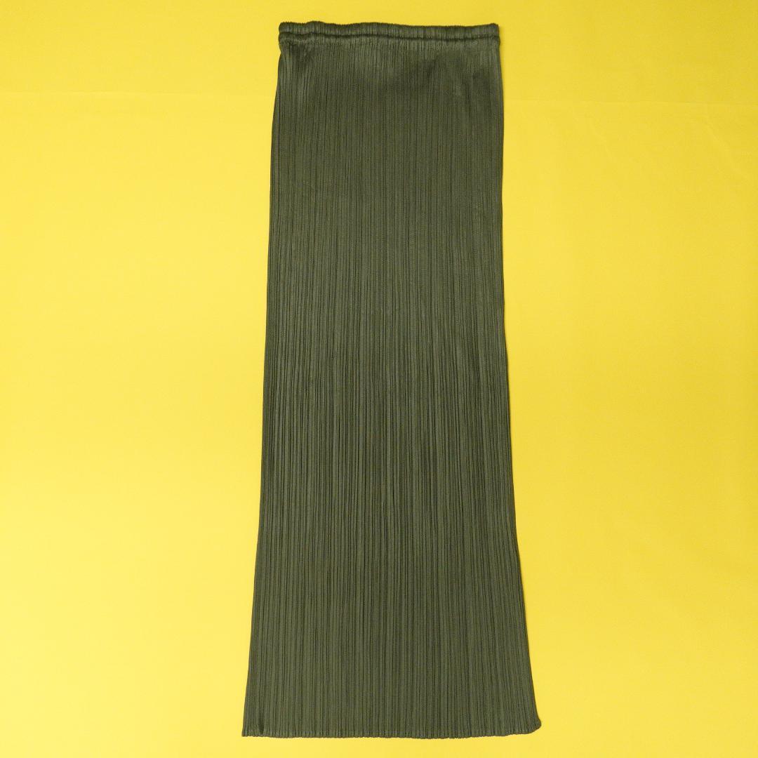 PLEATS PLEASE プリーツロングスカート 3 日本製 カーキ