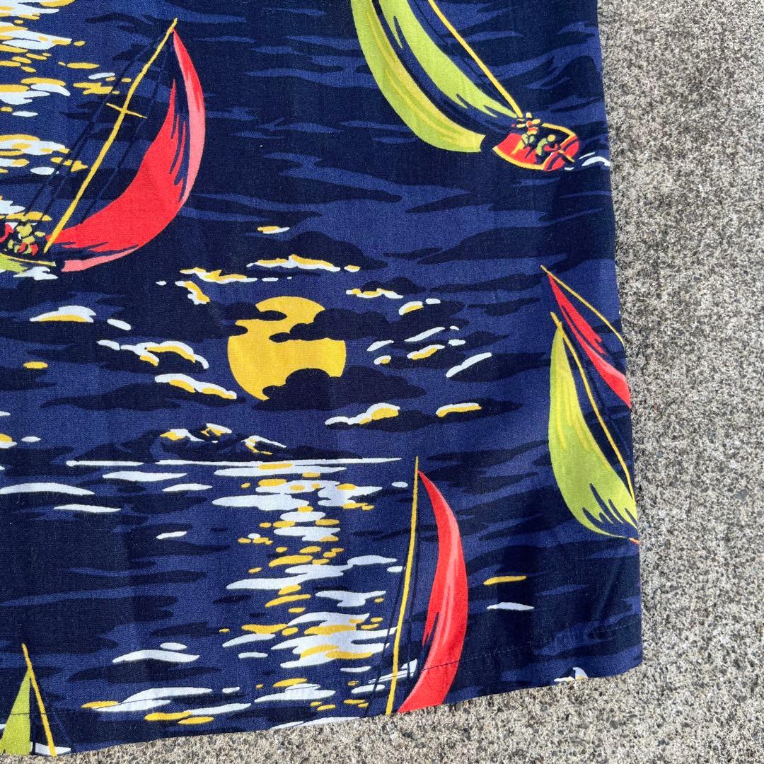 Lサイズ ポロ ラルフローレン ハワイアンシャツ アロハシャツ ヨット 90’s