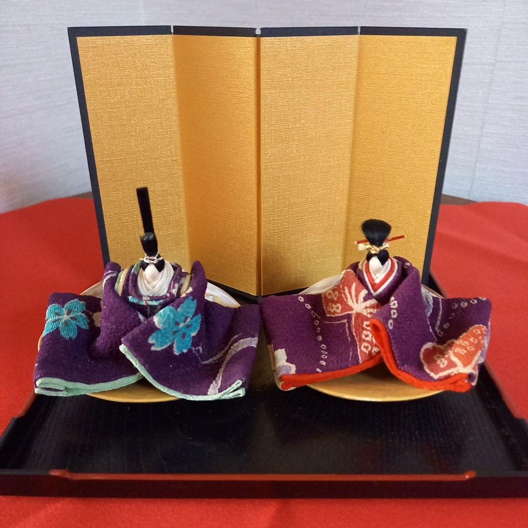 はまぐり　古布ちりめん　雛人形　セット