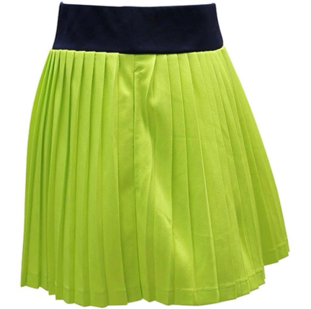 No.263 セントクリストファー 総プリーツスコート☆ライムグリーン☆