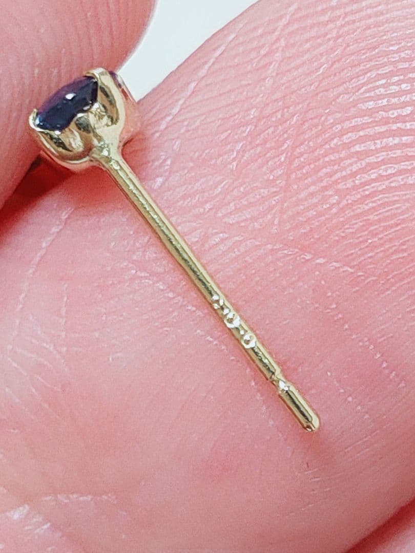 新作 未使用品 k18 天然カラフルサファイア ロング ピアス