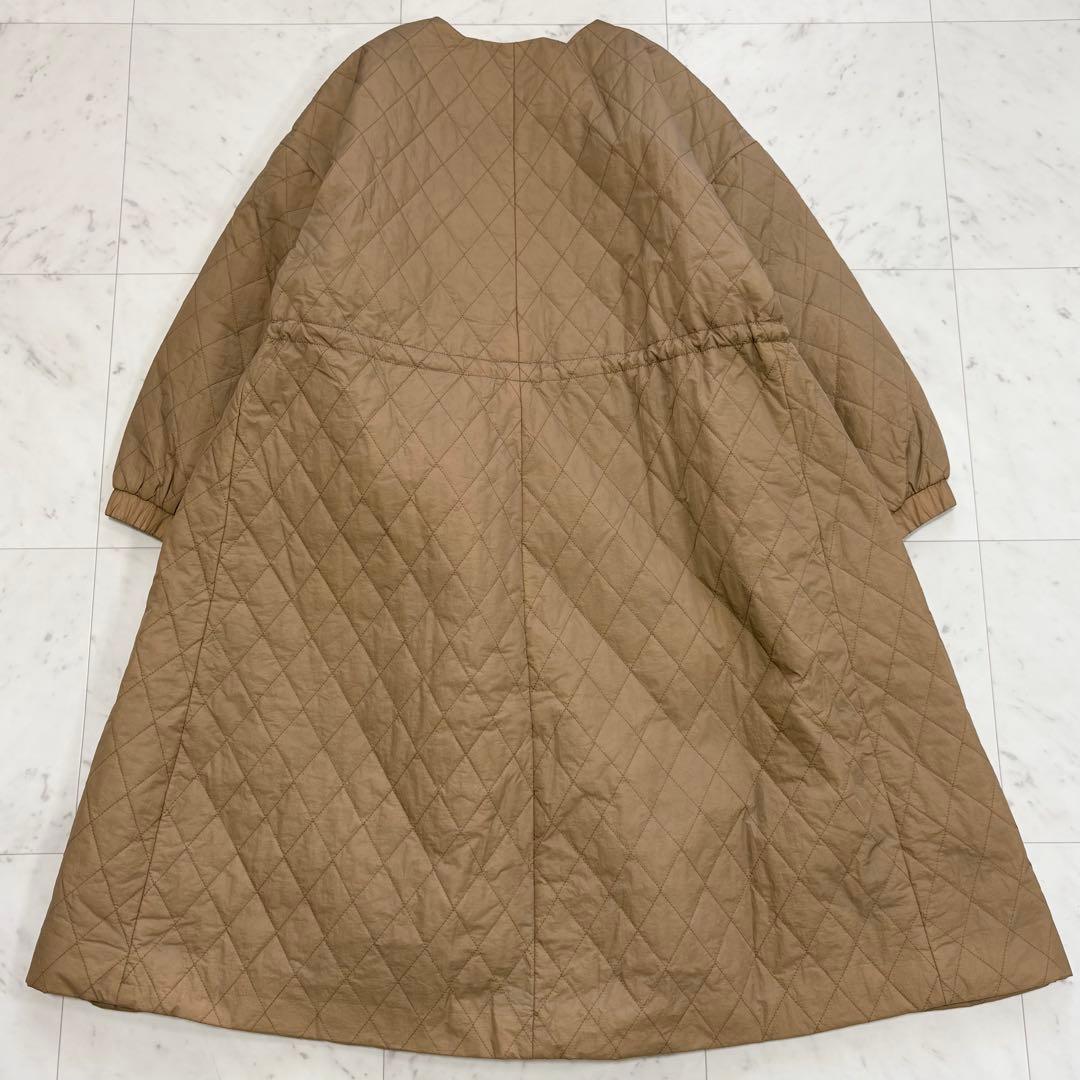 極美品✨ビアズリー　バルーン袖キルトコート　キャメル　ロングコート　キルティング