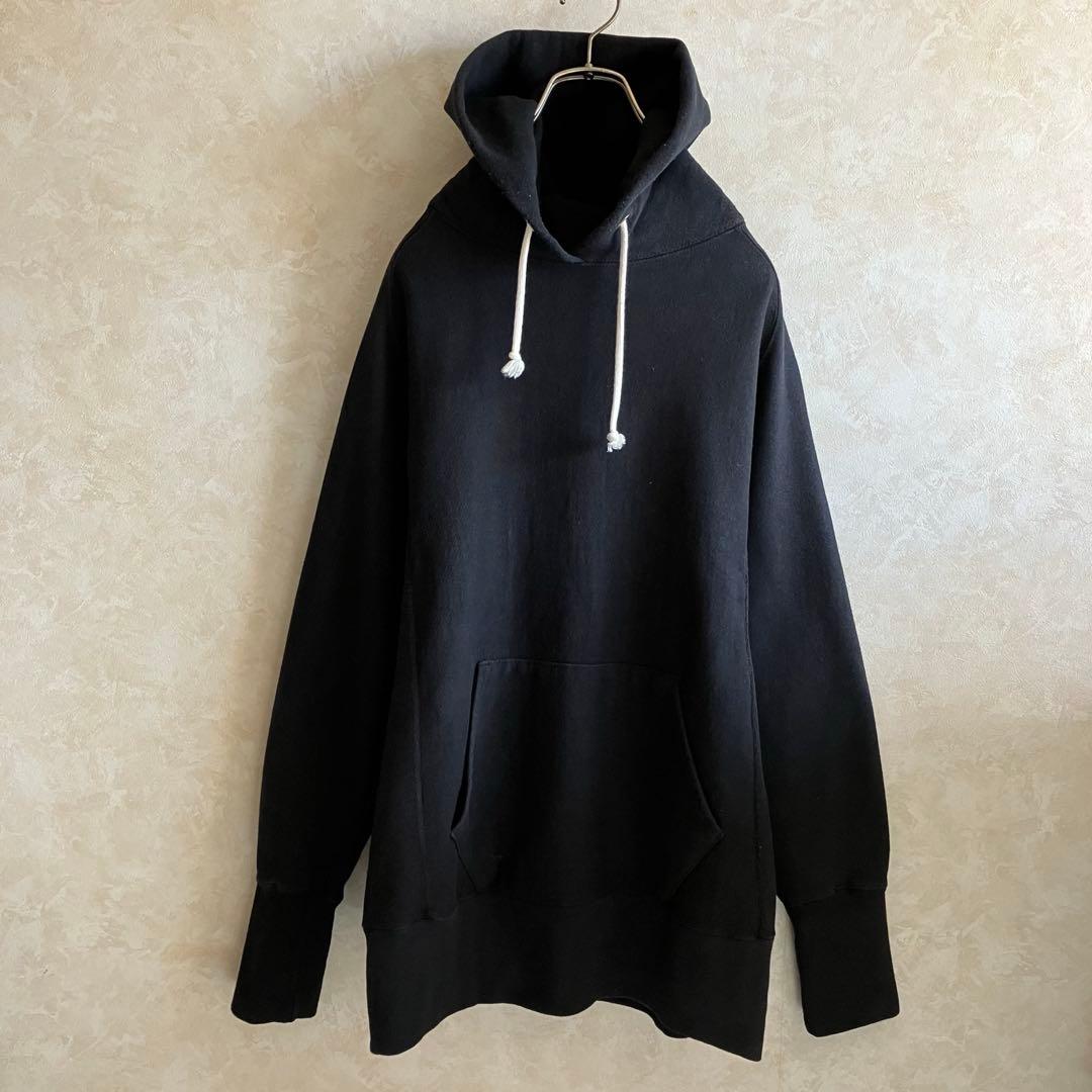 USA製 ワラワラスポーツ リバースウィーブパーカー 黒 L ブランク