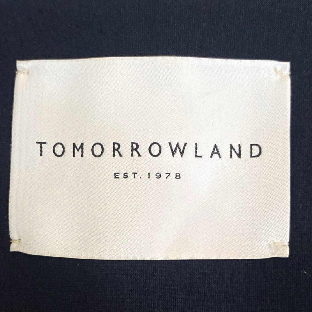 ま*け様 TOMORROWLAND ネイビー　ノーカラー　ロングコート　卒園卒業