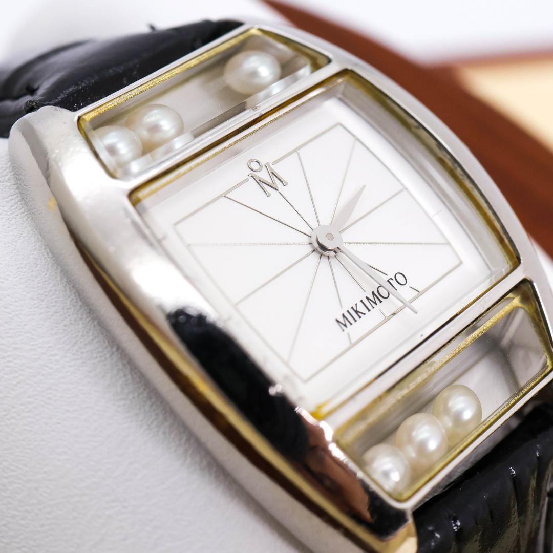 稼働 MIKIMOTO 腕時計 パール レディース トノー型 レディース2870