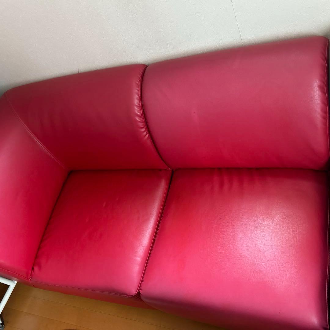 赤　ソファ　ソファー　L字型ソファ　コーナーソファ　2つセット