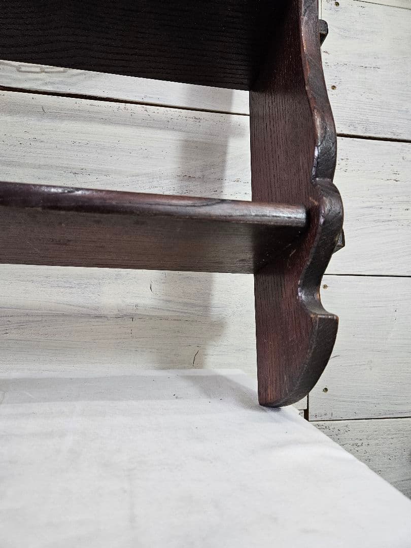 ジャパンヴィンテージ 古い無垢のウォールシェルフ 楔式 壁掛け 飾り棚 3段