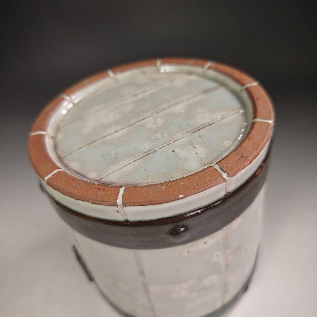 ウ297 水指『三代目　加藤利昇』『乾山写　釣瓶　水指　共箱』茶道具